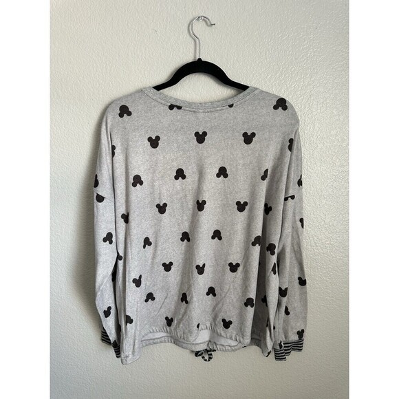 Disney Costco Women's Pajama Sweatshirt Size Large Mickey Mouse Print Multicolor - Picture 2 of 6